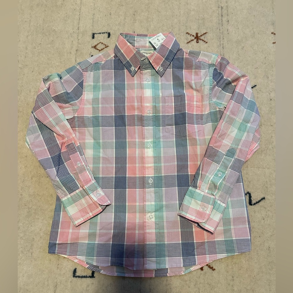 NWT Boys CrewCuts long-sleeve button down, size 8